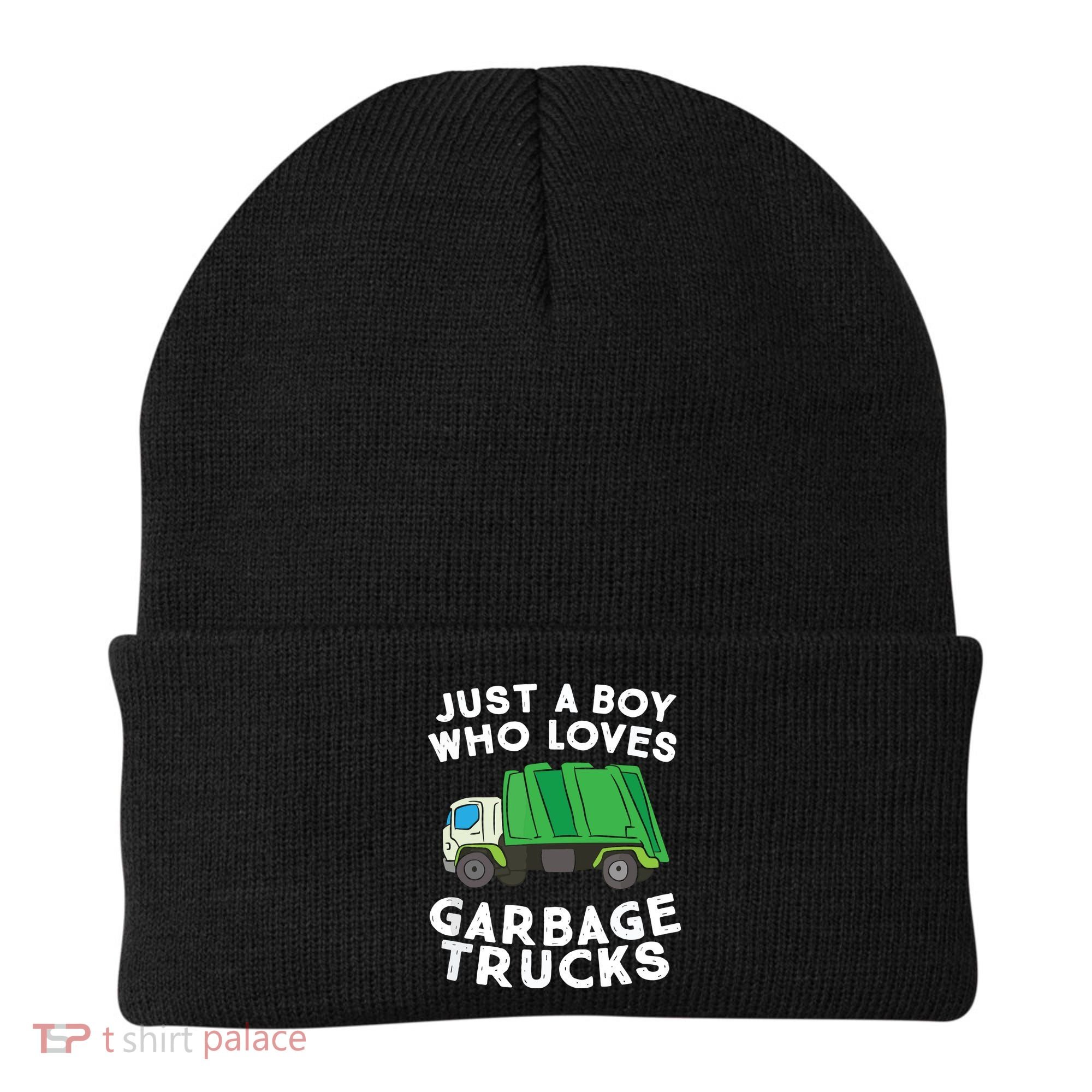 Garbage Truck Just A Boy Who Loves Garbage Trucks Beanie