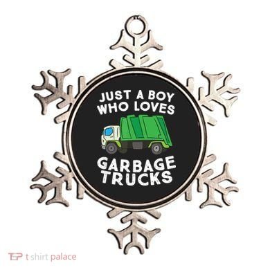 Garbage Truck Just A Boy Who Loves Garbage Trucks Ornament
