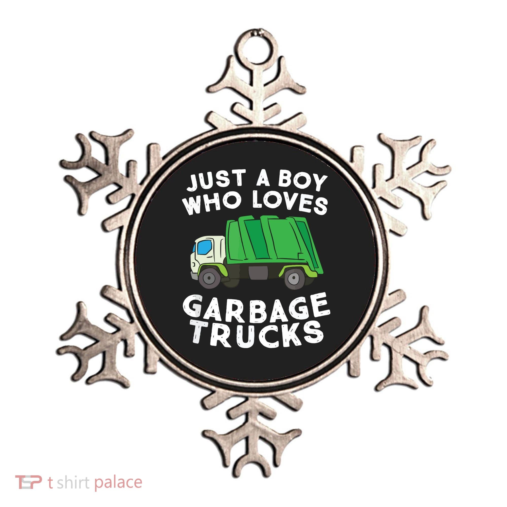 Garbage Truck Just A Boy Who Loves Garbage Trucks Ornament
