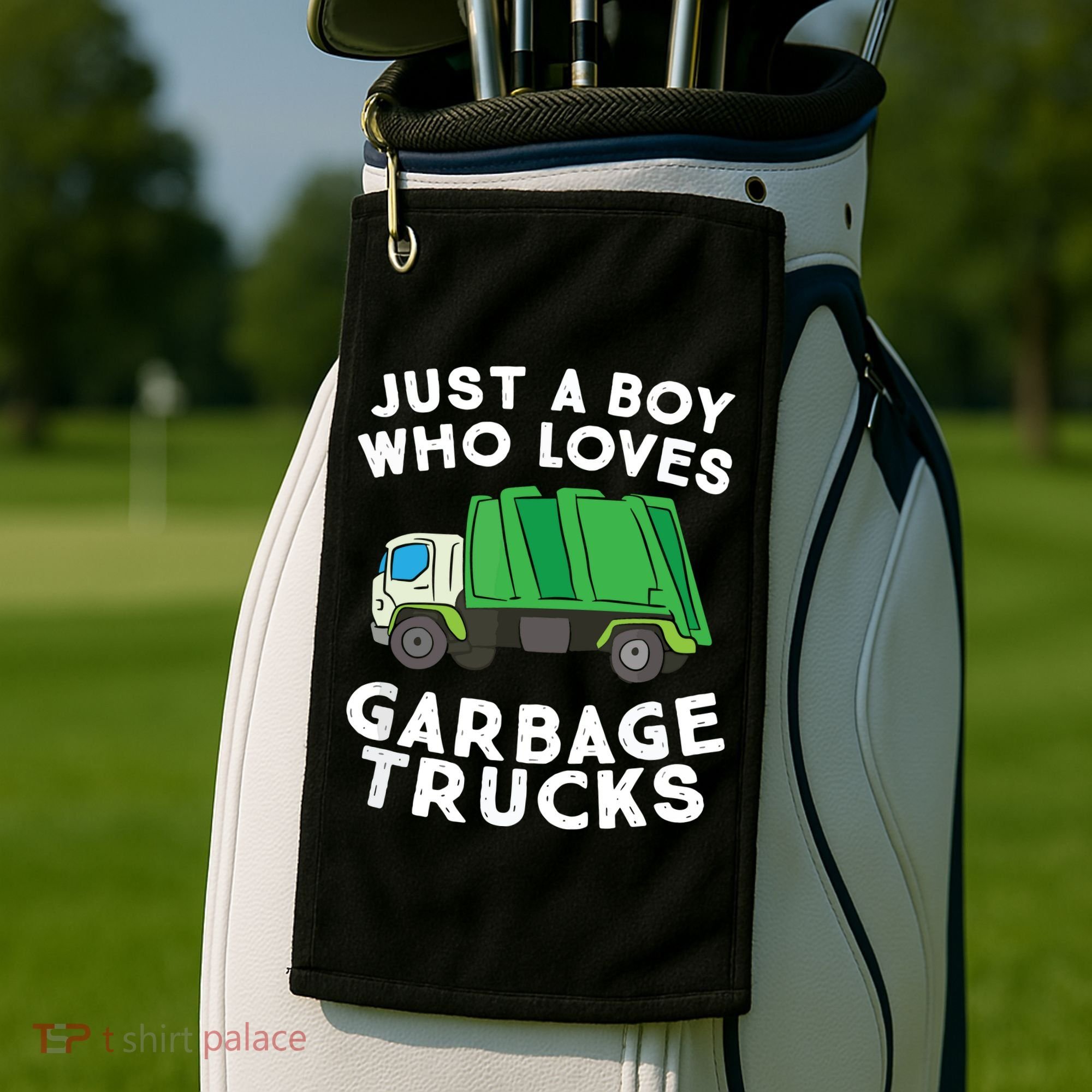 Garbage Truck Just A Boy Who Loves Garbage Trucks Golf Towel