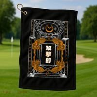 Golden Tigers Japanese Text Aggressive Golf Towel thumb 1