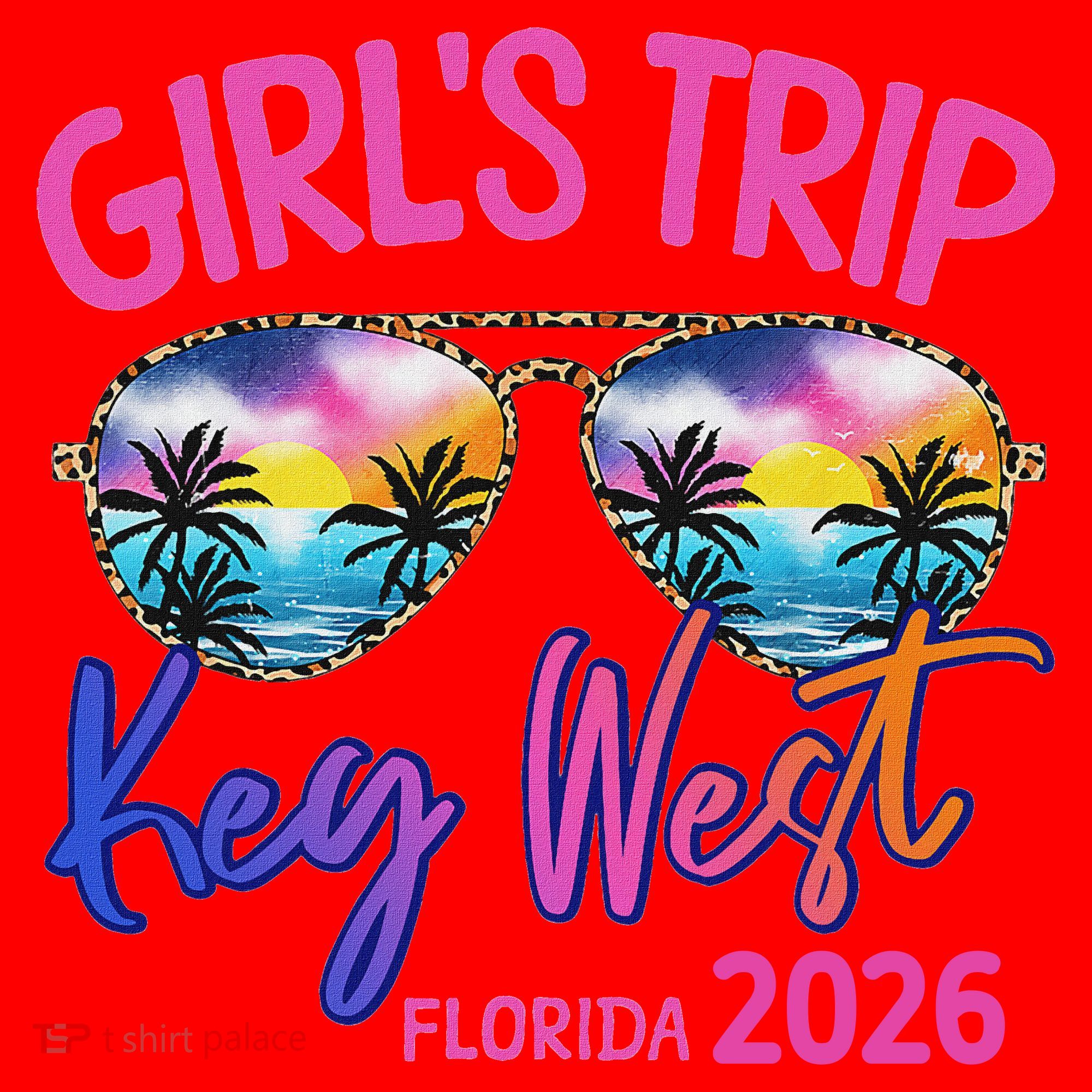 Girls Trip Key West Florida 2026 Vacation Santa Hat