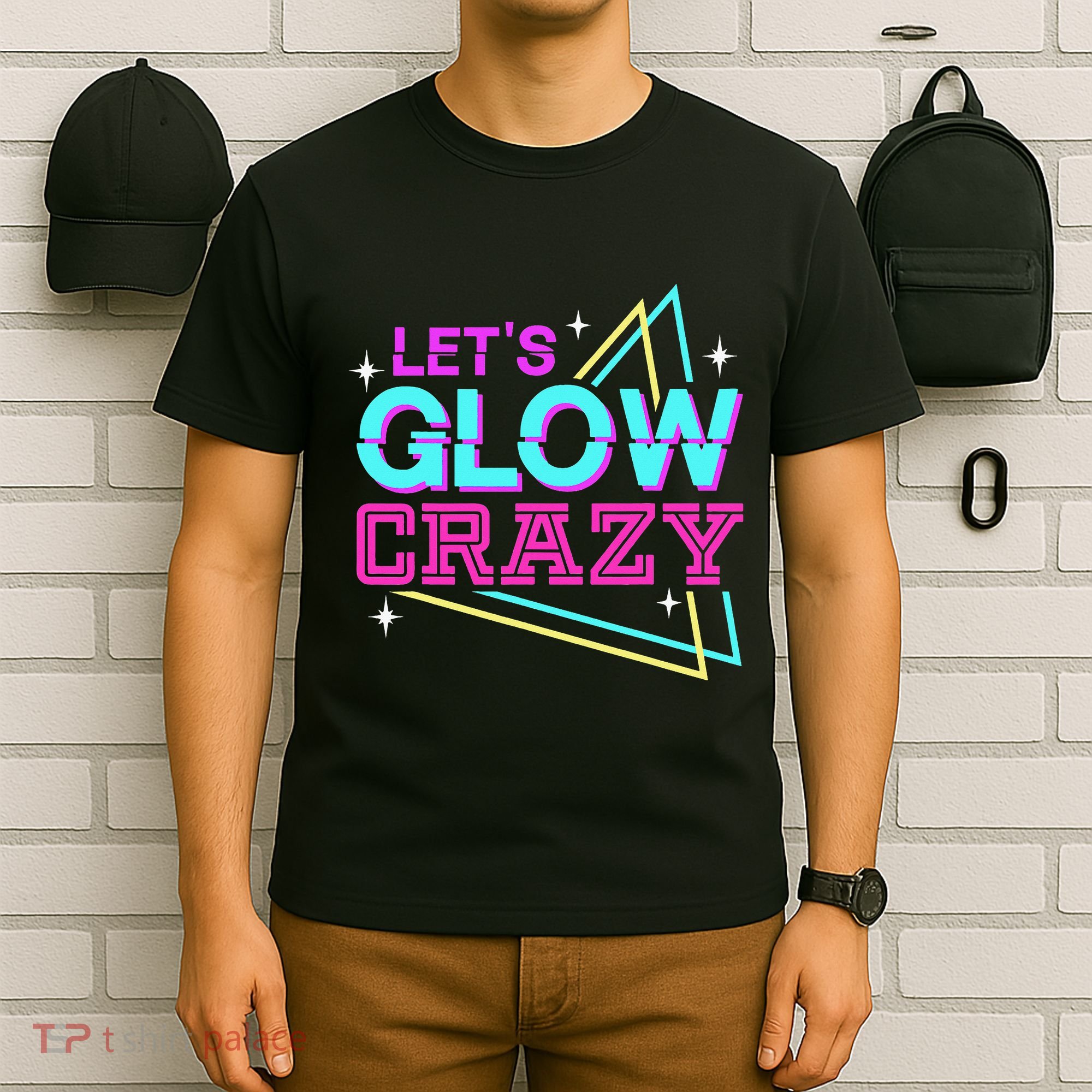 Group Team Lets A Glow Crazy Retro T-Shirt