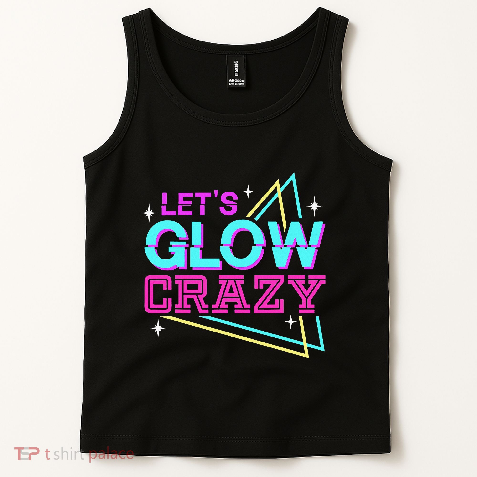 Group Team Lets A Glow Crazy Retro Tank Top