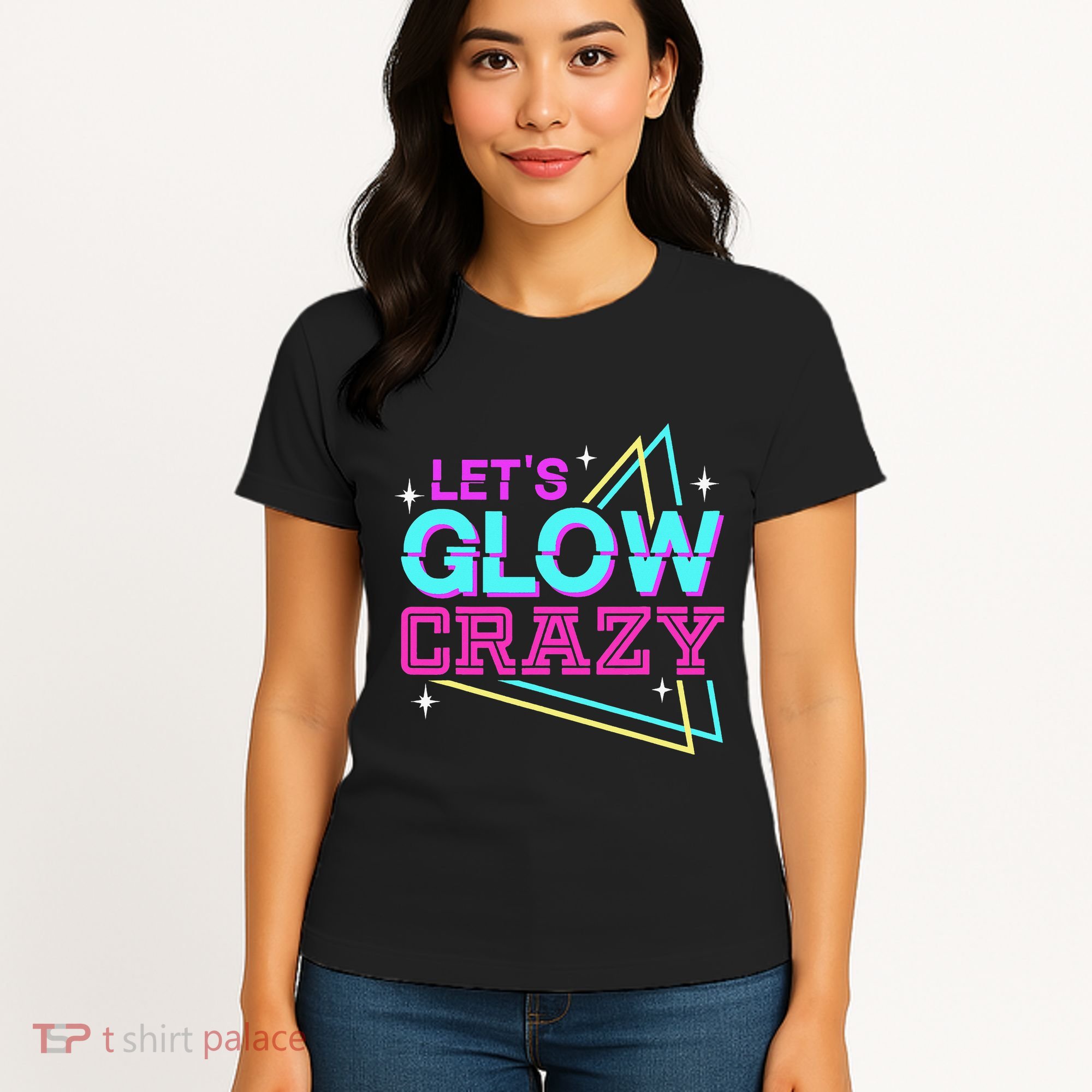 Group Team Lets A Glow Crazy Retro Women's T-Shirt