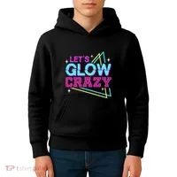 Group Team Lets A Glow Crazy Retro Kids Hoodie thumb 4
