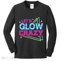 Group Team Lets A Glow Crazy Retro Kids Long Sleeve Shirt thumb 0