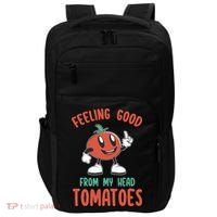 Groovy Tomato Lover Vegan Feeling Good From My Head Tomatoes Impact Tech Backpack thumb 0