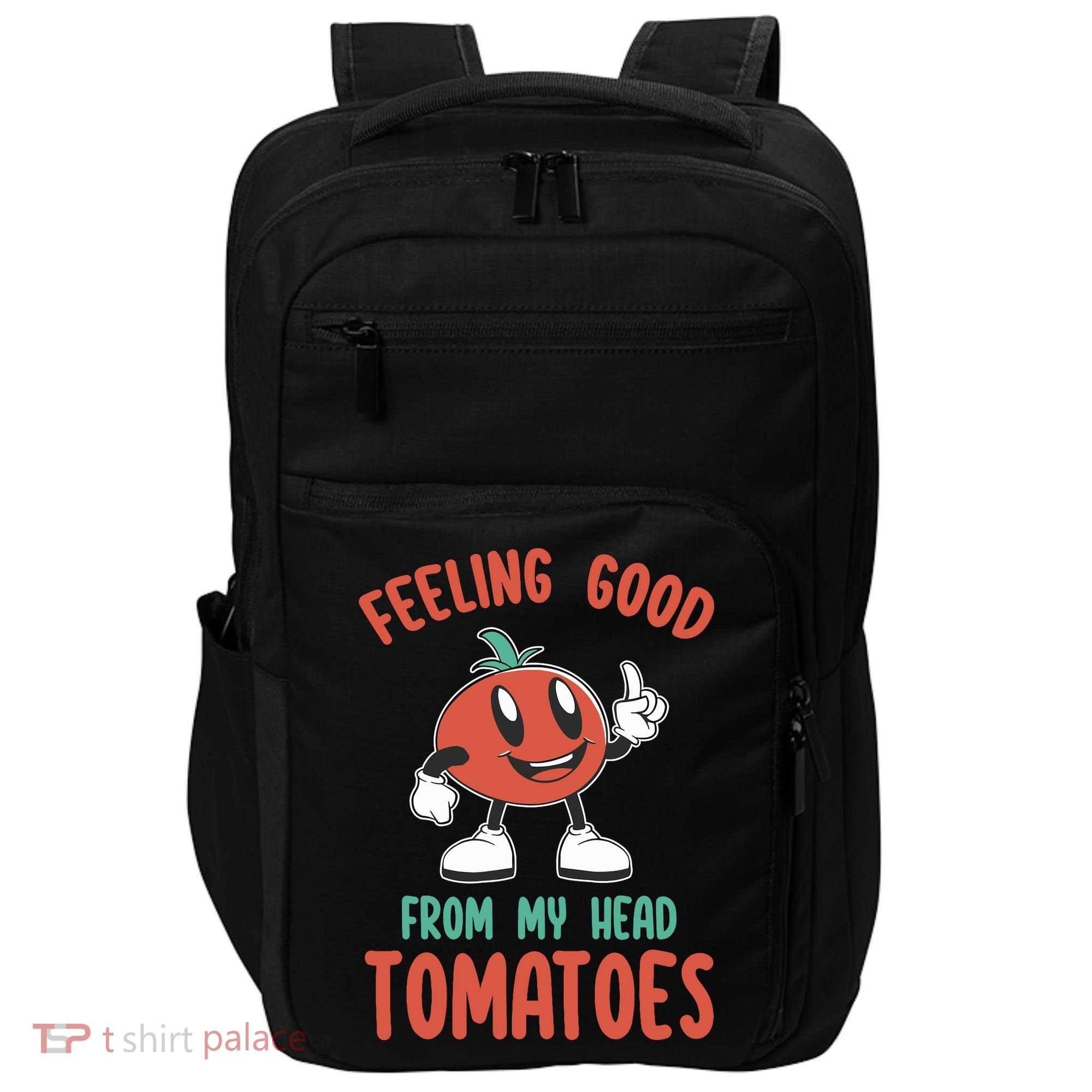 Groovy Tomato Lover Vegan Feeling Good From My Head Tomatoes Impact Tech Backpack