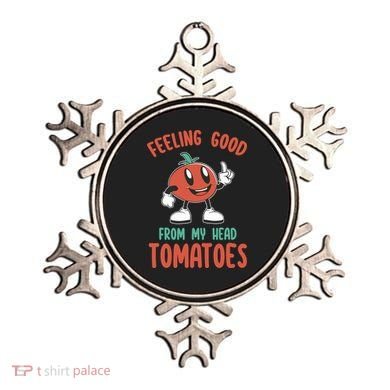 Groovy Tomato Lover Vegan Feeling Good From My Head Tomatoes Ornament
