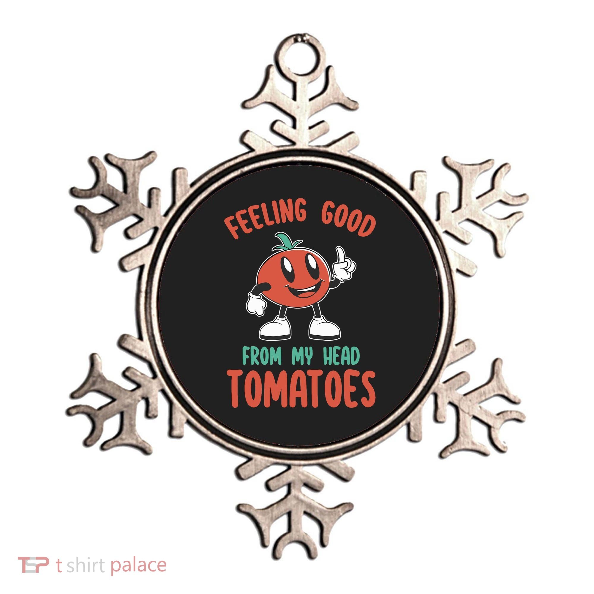 Groovy Tomato Lover Vegan Feeling Good From My Head Tomatoes Ornament
