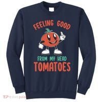 Groovy Tomato Lover Vegan Feeling Good From My Head Tomatoes Sweatshirt thumb 0