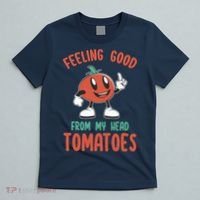 Groovy Tomato Lover Vegan Feeling Good From My Head Tomatoes T-Shirt thumb 5