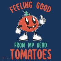 Groovy Tomato Lover Vegan Feeling Good From My Head Tomatoes T-Shirt thumb 7