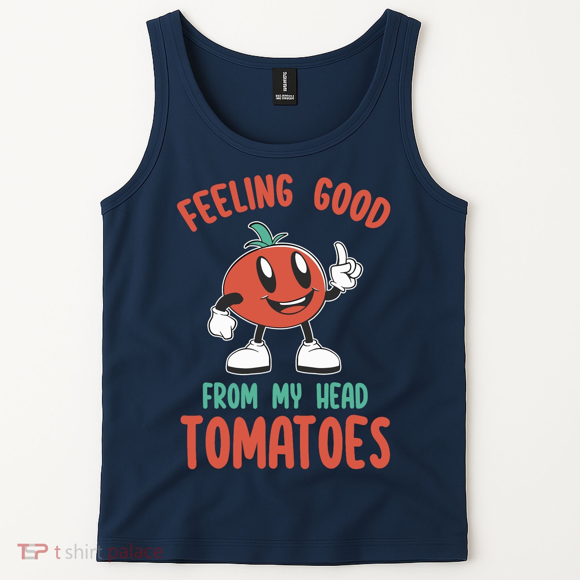 Groovy Tomato Lover Vegan Feeling Good From My Head Tomatoes Tank Top
