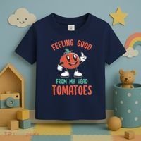 Groovy Tomato Lover Vegan Feeling Good From My Head Tomatoes Toddler T-Shirt thumb 3