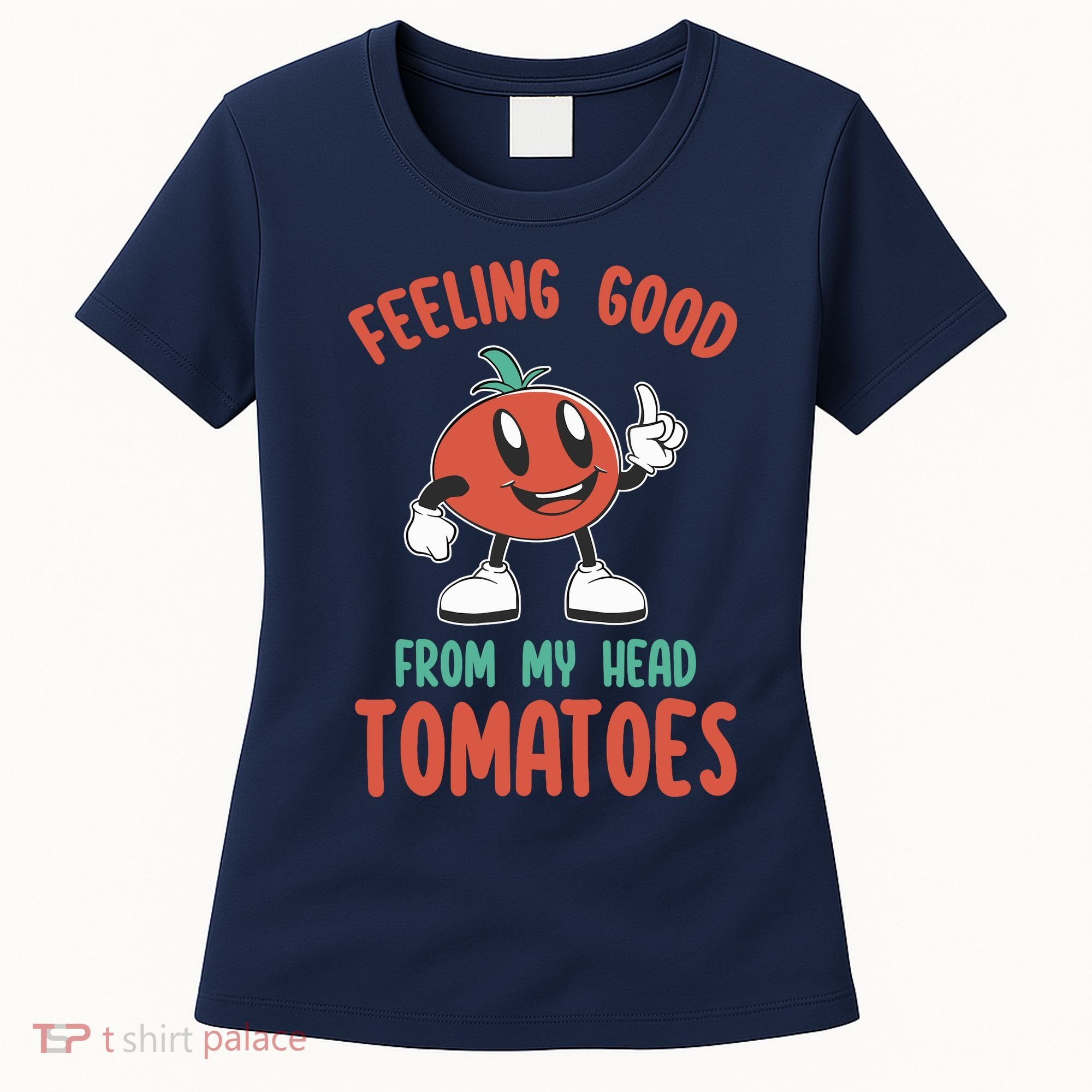 Groovy Tomato Lover Vegan Feeling Good From My Head Tomatoes Women's T-Shirt
