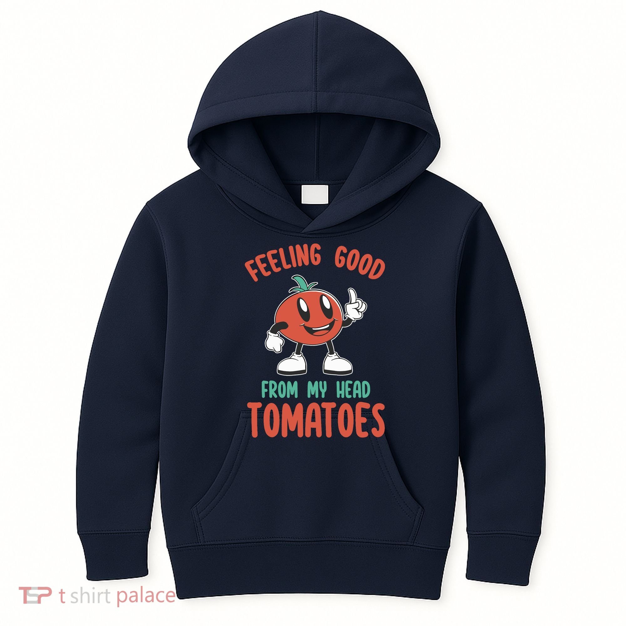 Groovy Tomato Lover Vegan Feeling Good From My Head Tomatoes Kids Hoodie