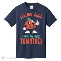 Groovy Tomato Lover Vegan Feeling Good From My Head Tomatoes Kids T-Shirt thumb 0