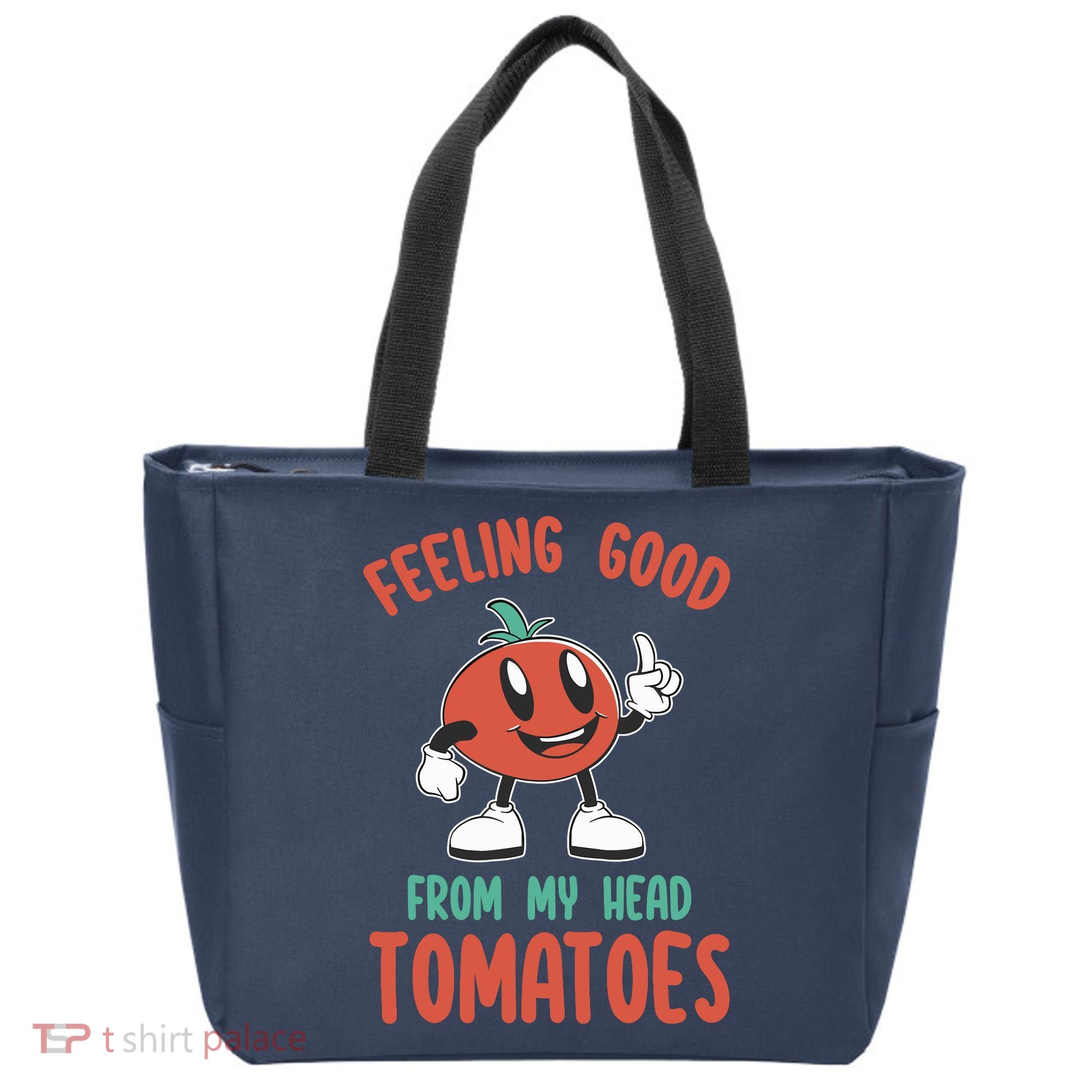 Groovy Tomato Lover Vegan Feeling Good From My Head Tomatoes Tote Bag