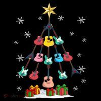 Guitar Tree Lights Christmas Pajamas Guitar Lovers Xmas Tree Cool Gift Coffee Mug thumb 5
