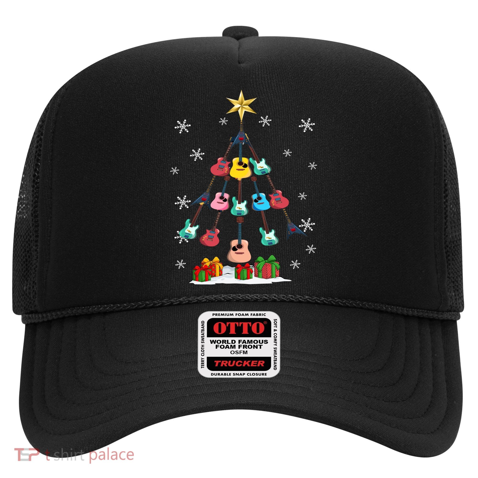 Guitar Tree Lights Christmas Pajamas Guitar Lovers Xmas Tree Cool Gift Hat
