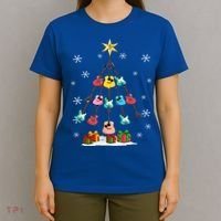 Guitar Tree Lights Christmas Pajamas Guitar Lovers Xmas Tree Cool Gift T-Shirt thumb 4