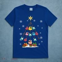 Guitar Tree Lights Christmas Pajamas Guitar Lovers Xmas Tree Cool Gift T-Shirt thumb 5