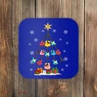 Guitar Tree Lights Christmas Pajamas Guitar Lovers Xmas Tree Cool Gift Coaster thumb 0