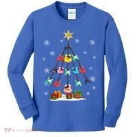 Guitar Tree Lights Christmas Pajamas Guitar Lovers Xmas Tree Cool Gift Kids Long Sleeve Shirt thumb 0