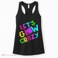 Group Team Lets A Glow Crazy Retro Colorful Women's Tank Top thumb 0