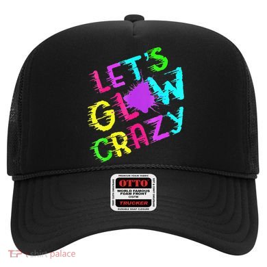 Group Team Lets A Glow Crazy Retro Colorful Hat