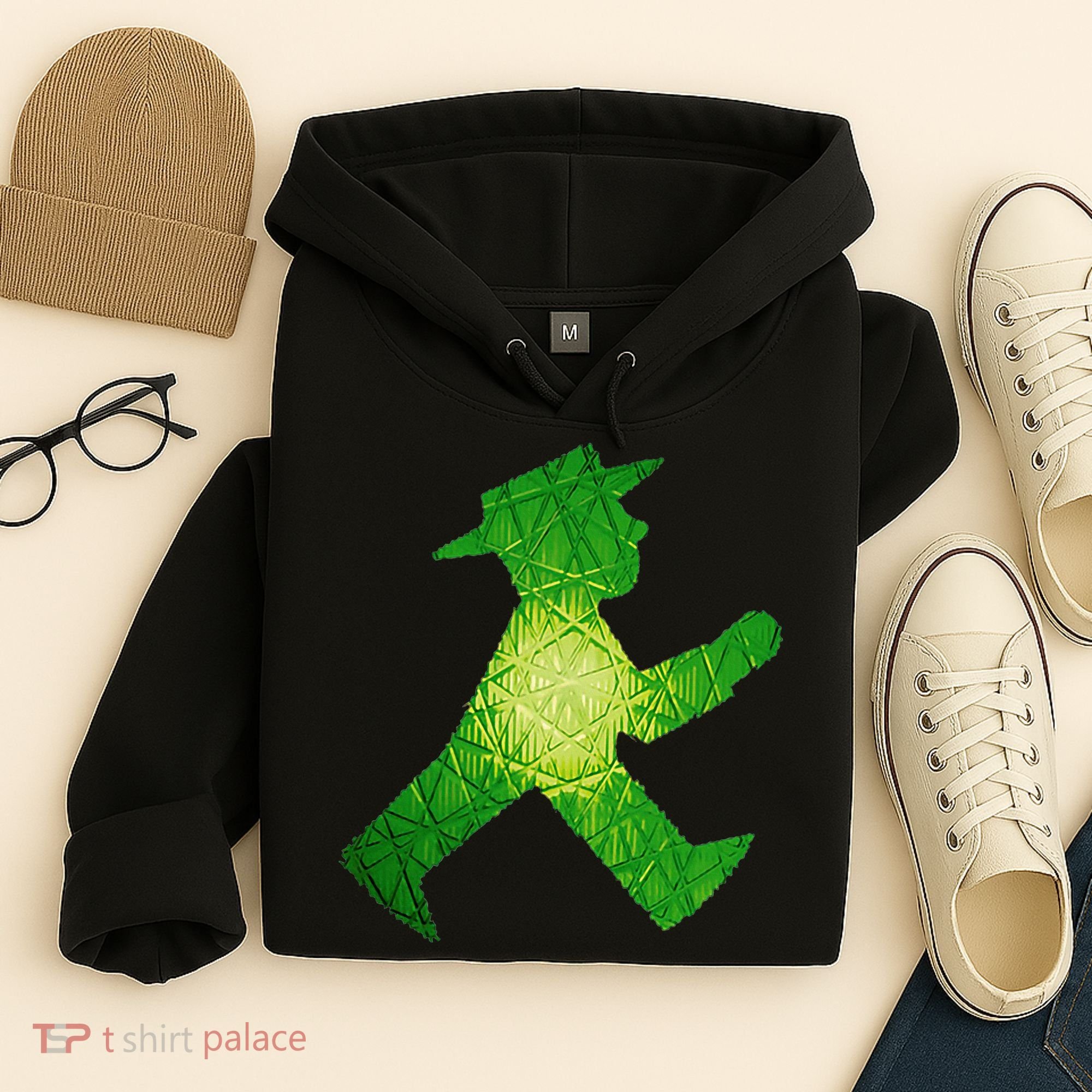 Green Traffic Light Man Ampelmann GrüN Hoodie
