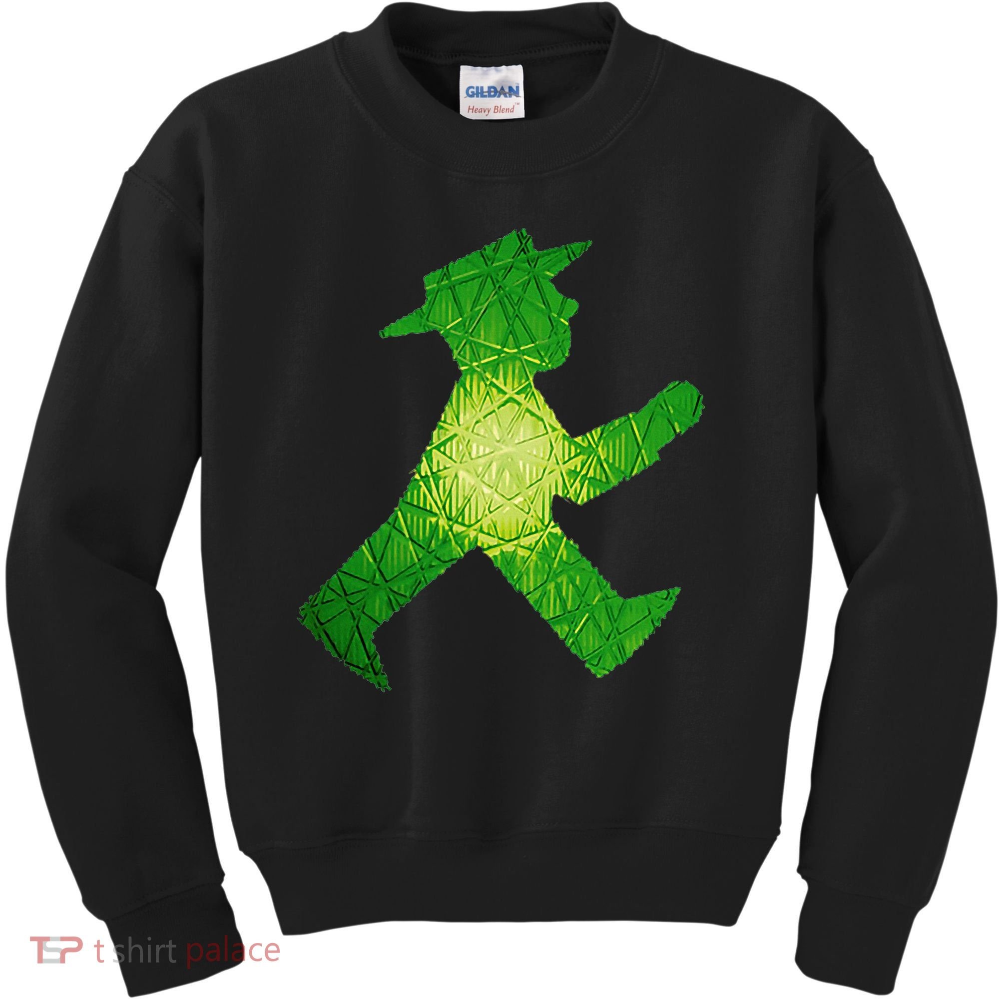 Green Traffic Light Man Ampelmann GrüN Kids Sweatshirt