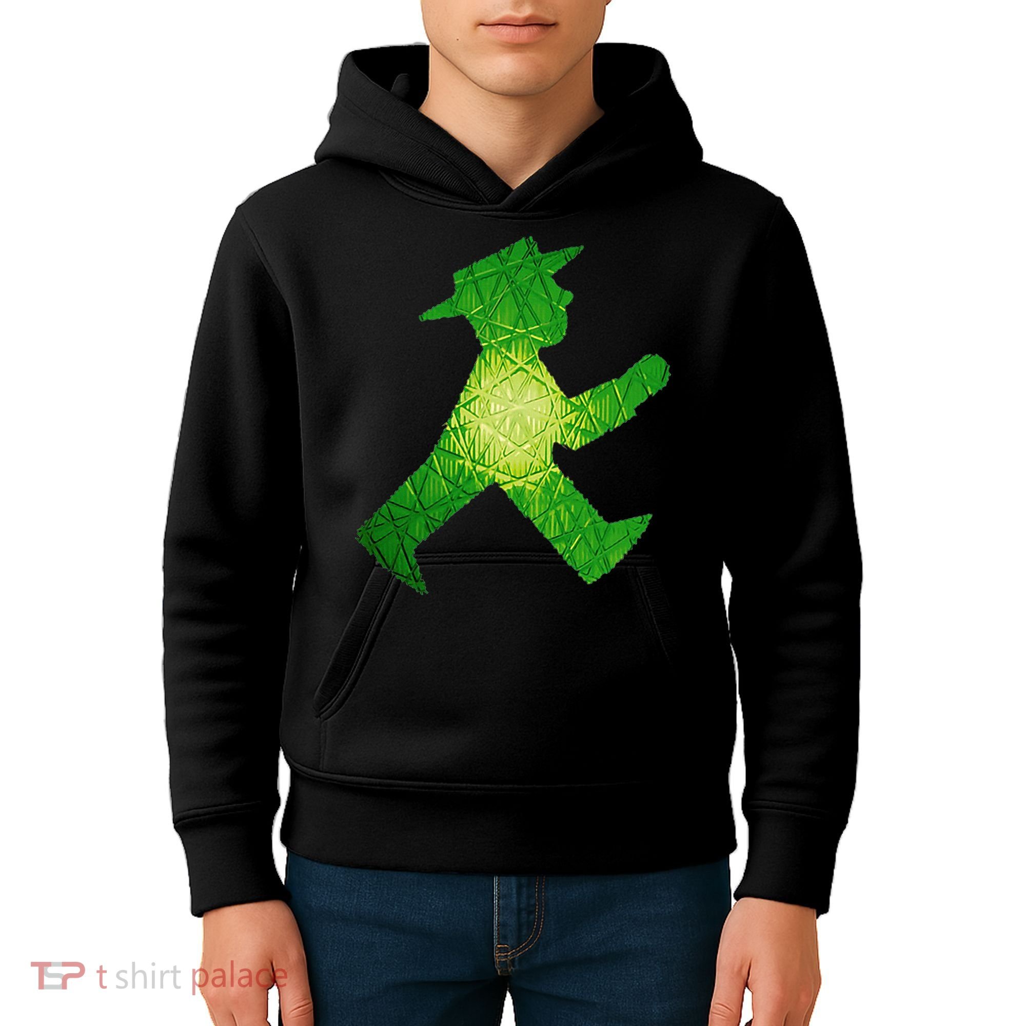 Green Traffic Light Man Ampelmann GrüN Kids Hoodie