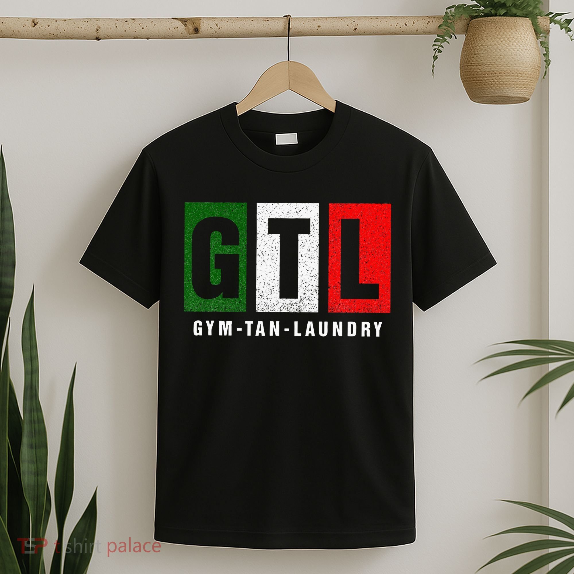 Gym Tan Laundry Gtl New Jersey Garden Nj Shore Italian Flag T-Shirt