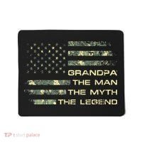 Grandpa The Man The Myth The Legend Fathers Day Camo US Flag Mousepad thumb 0