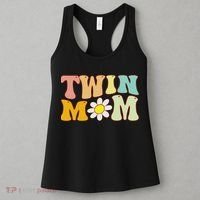 Groovy Twin Mama Funny Mother's Day For New Mom Of Twins Women's Tank Top thumb 3