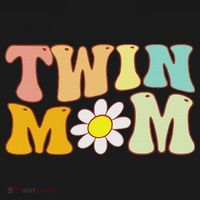 Groovy Twin Mama Funny Mother's Day For New Mom Of Twins Women's Tank Top thumb 5