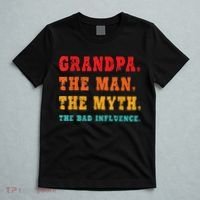 Grandpa The Man The Myth The Bad Influence T-Shirt thumb 5