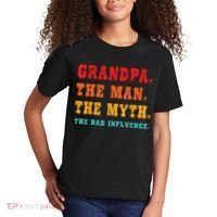 Grandpa The Man The Myth The Bad Influence Kids T-Shirt thumb 2