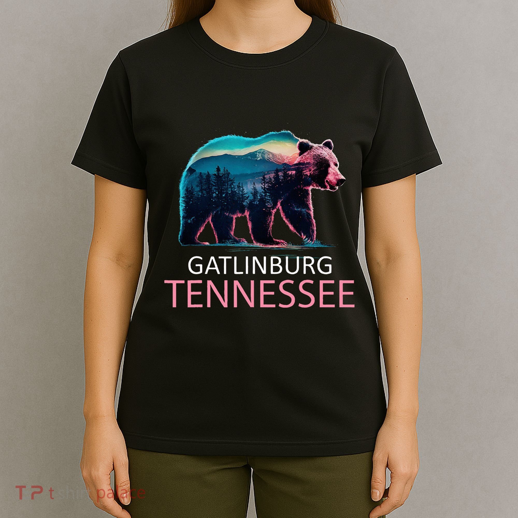 Gatlinburg Tennessee Mountains Bear Usa Hiking Souvenir Tn T-Shirt
