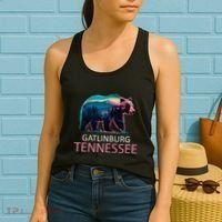 Gatlinburg Tennessee Mountains Bear Usa Hiking Souvenir Tn Women's Tank Top thumb 2