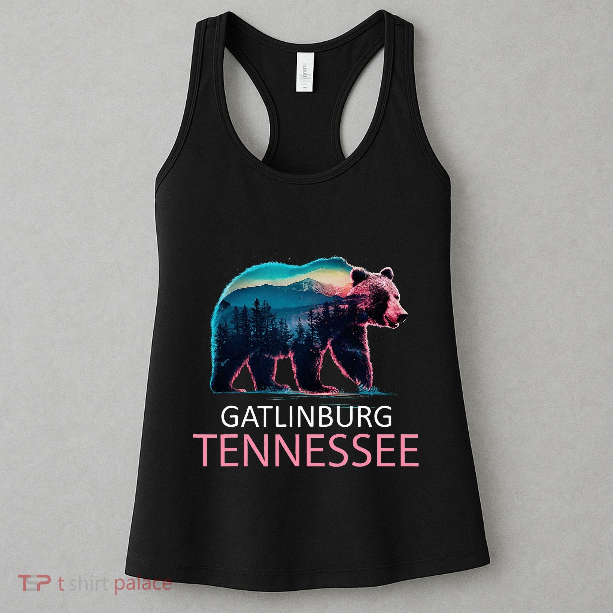 Gatlinburg Tennessee Mountains Bear Usa Hiking Souvenir Tn Women's Tank Top