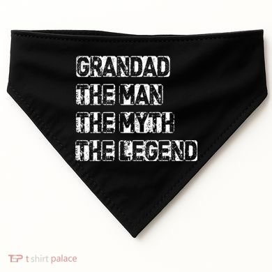 Grandad The Man Myth Legend USA-Made Doggie Bandana