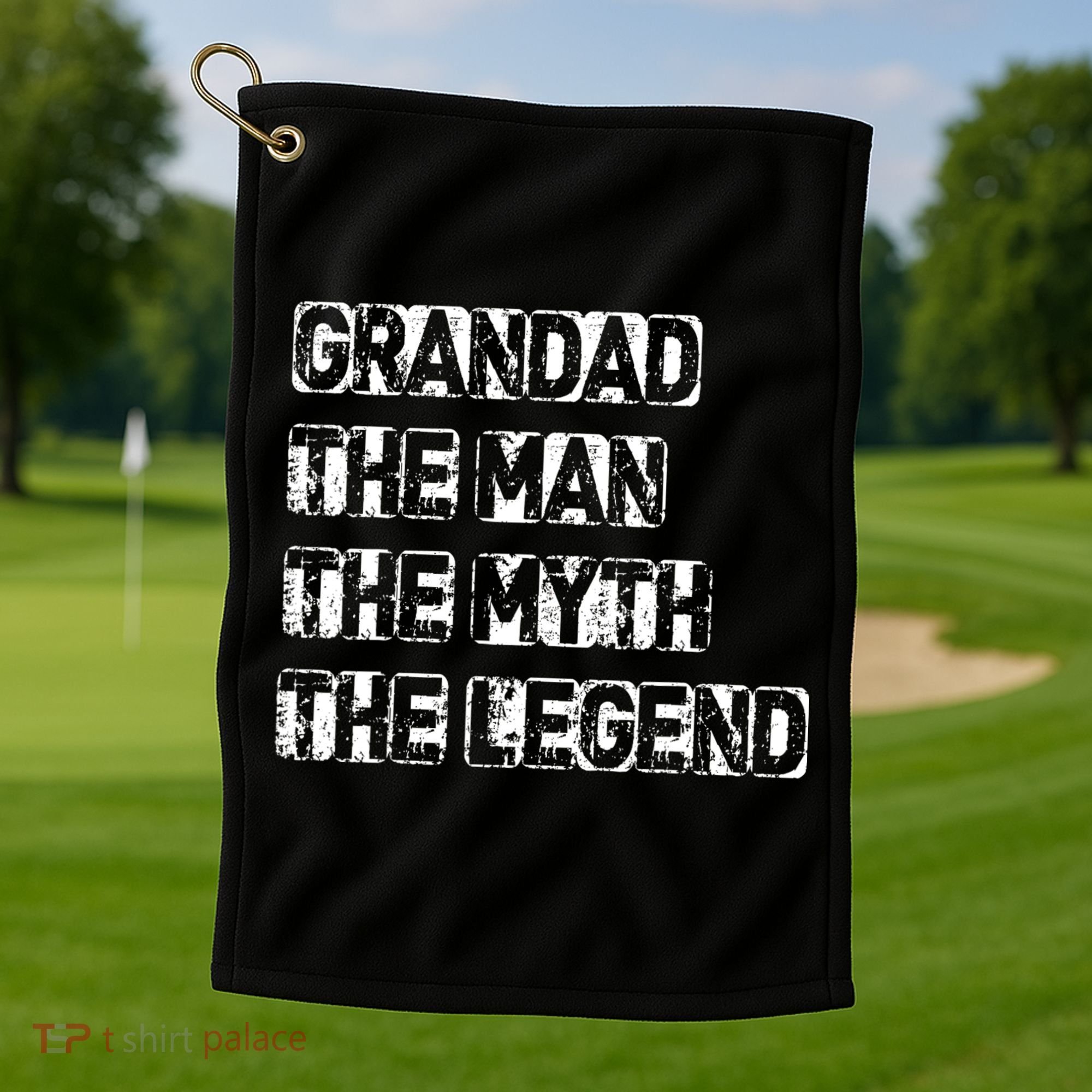 Grandad The Man Myth Legend Golf Towel