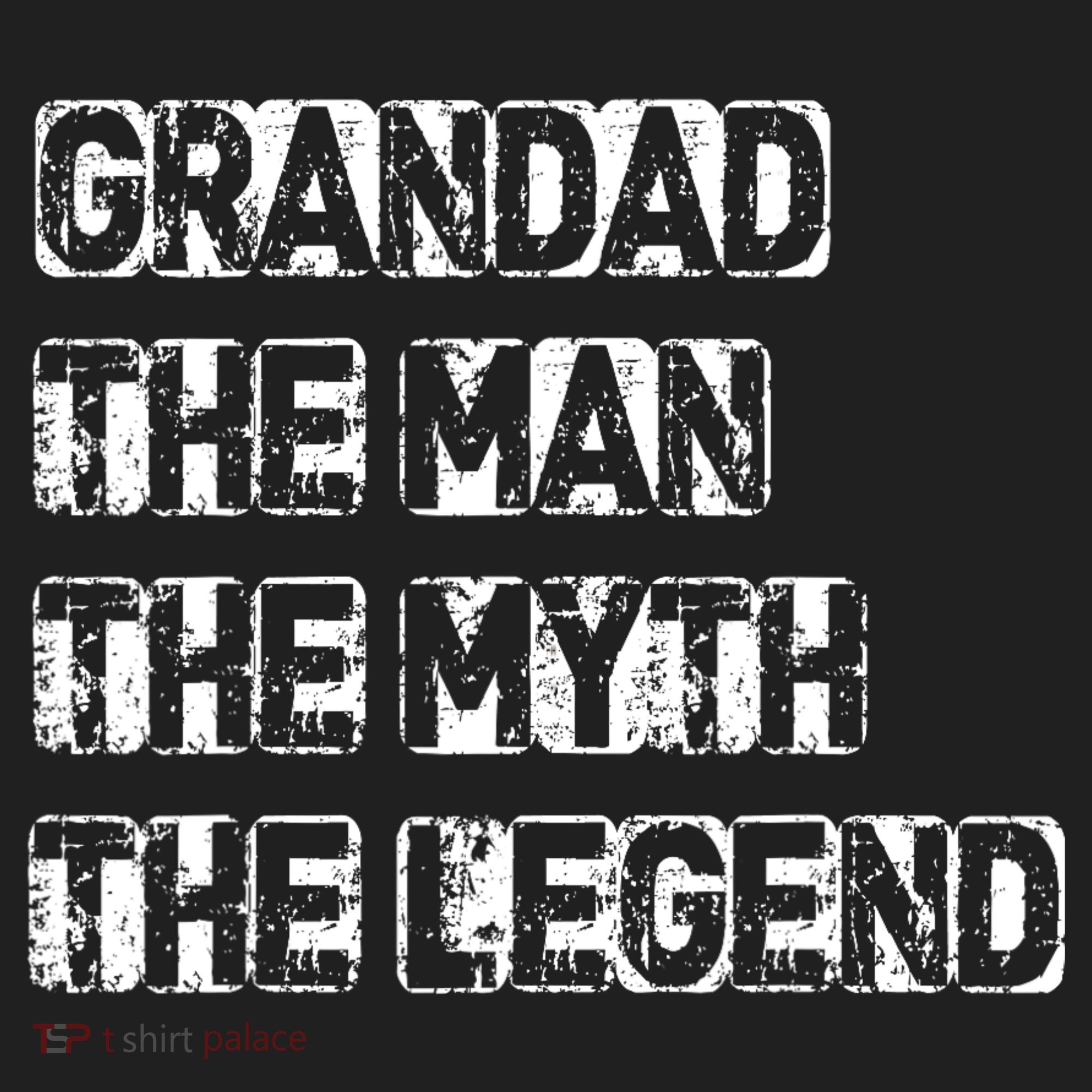 Grandad The Man Myth Legend Golf Towel