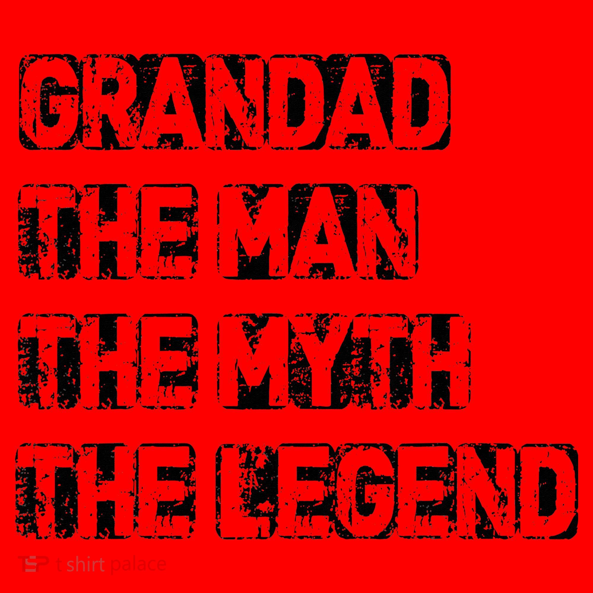Grandad The Man Myth Legend Santa Hat