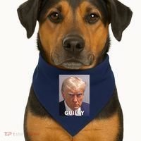 Guilty Trump Mugshot USA-Made Doggie Bandana thumb 1