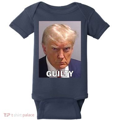 Guilty Trump Mugshot Baby Bodysuit